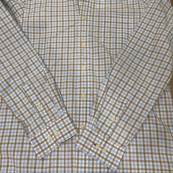 RVYC light blue khaki gingham plaid button up - Picture 2 of 4
